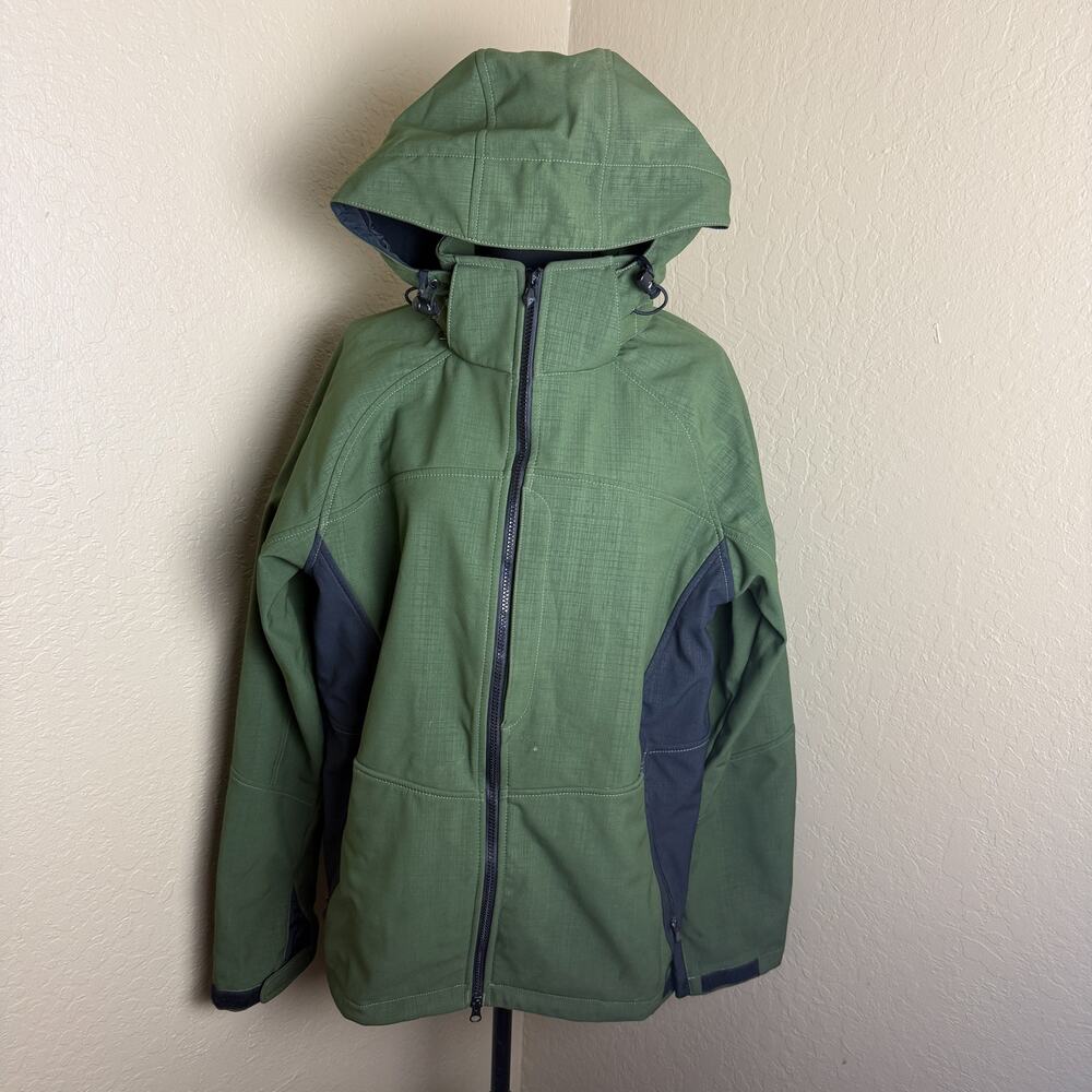 Triple Nickel 555 Men’s M Green Black Hooded Softshell Ski Snowboard Jacket